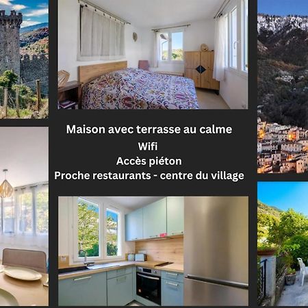 La Tiniera A Luceram - Maison Renovee 2023- Terrasse - Wifi - Village Des Creches Exteriör bild